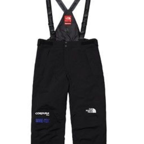 north face supreme overalls